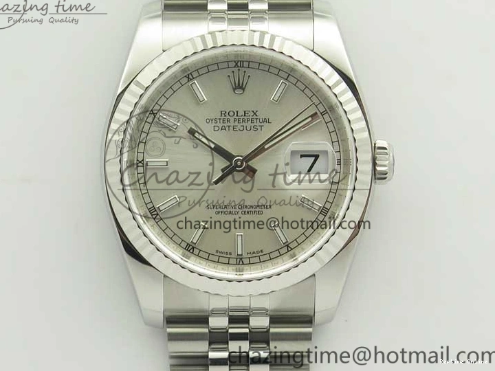 0104 DateJust 36 SS 116234 ARF 1:1 Best Edition 904L Steel Silver Dial on Jubilee Bracelet SH3135 V BestValue 3390